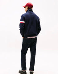 Tommy Hilfiger Quarter-Zip Embossed Logo Jumper