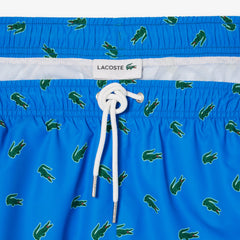 Lacoste Crocodile Print Swim Trunks