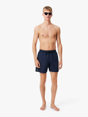 Mid Length Monochrome Swim Trunks