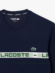 Lacoste Branded Stripe Tennis Sweatshirt