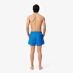 Lacoste Crocodile Print Swim Trunks