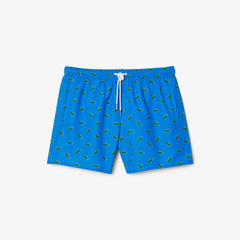 Lacoste Crocodile Print Swim Trunks