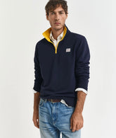 Contrast Half-Zip Sweatshirt