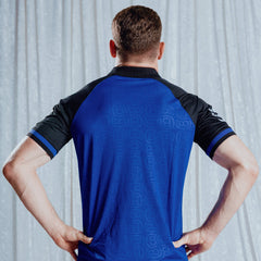 2026 BULLDOGS MENS BLUE MEDIA POLO