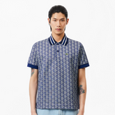 Lacoste Contrast Collar Monogram Polo