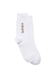 Lacoste L!Ve White Multi Wording Socks