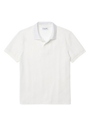 Slim Fit Collar Wording Polo Flour White