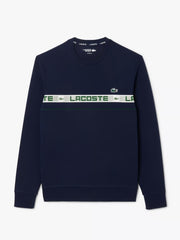 Lacoste Branded Stripe Tennis Sweatshirt