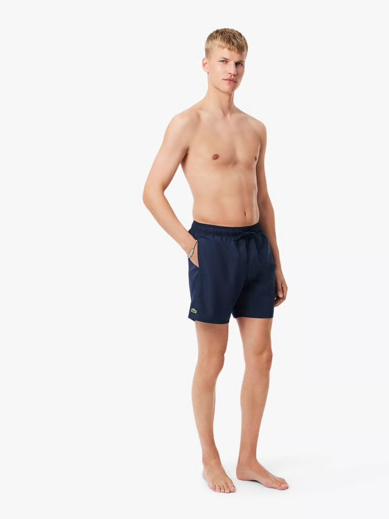 Mid Length Monochrome Swim Trunks