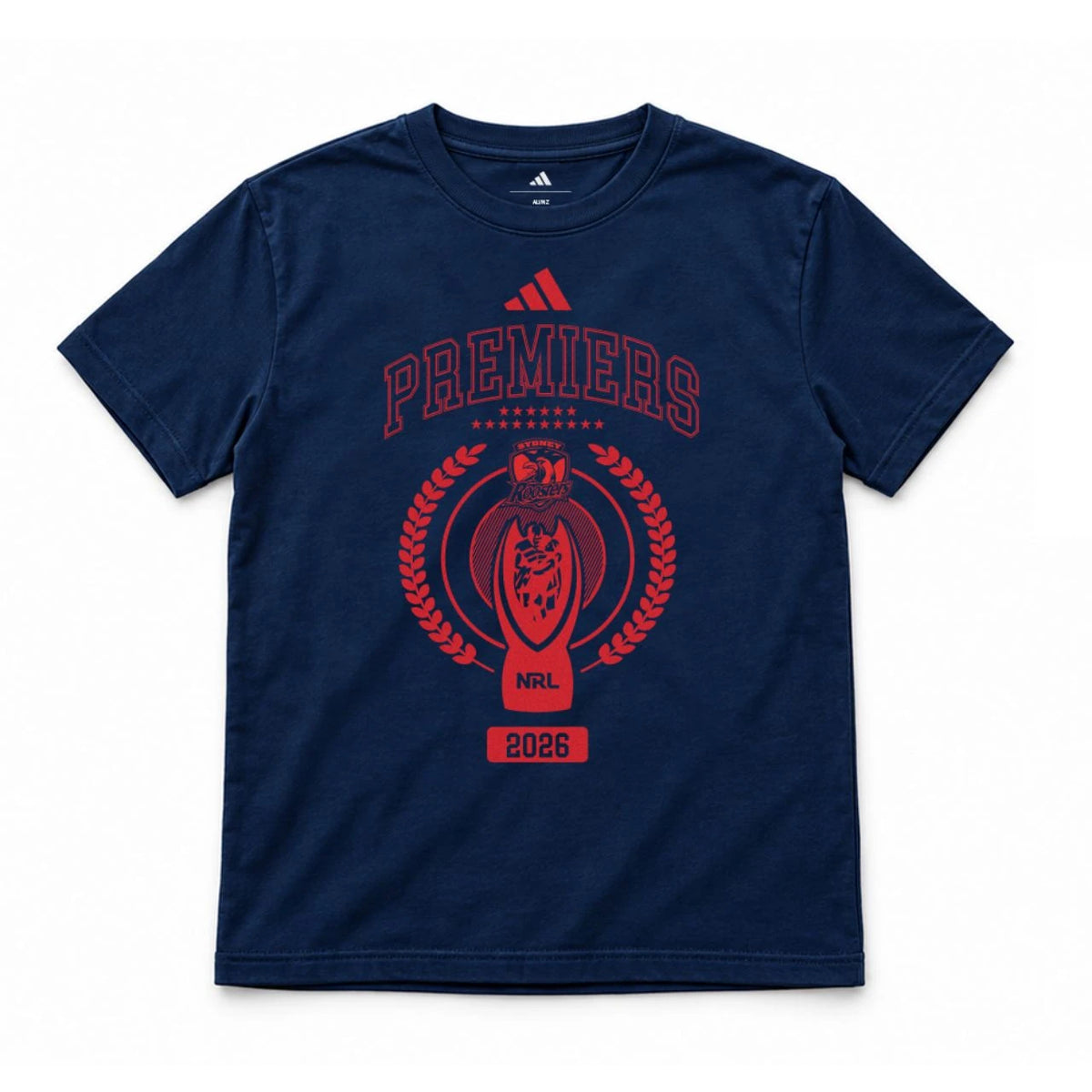 “PRE-ORDER NOW” Sydney Roosters 2026 Adidas Adults Premiers Tee