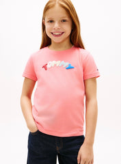 Tommy Hilfiger Textured Logo Jersey Crew Neck T-Shirt