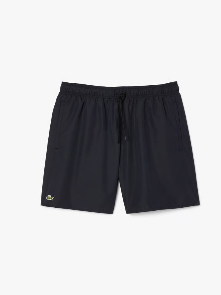 Mid Length Monochrome Swim Trunks