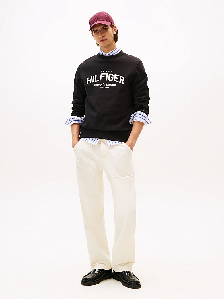 Tommy Hilfiger Arch Logo Terry Crew Neck Sweatshirt