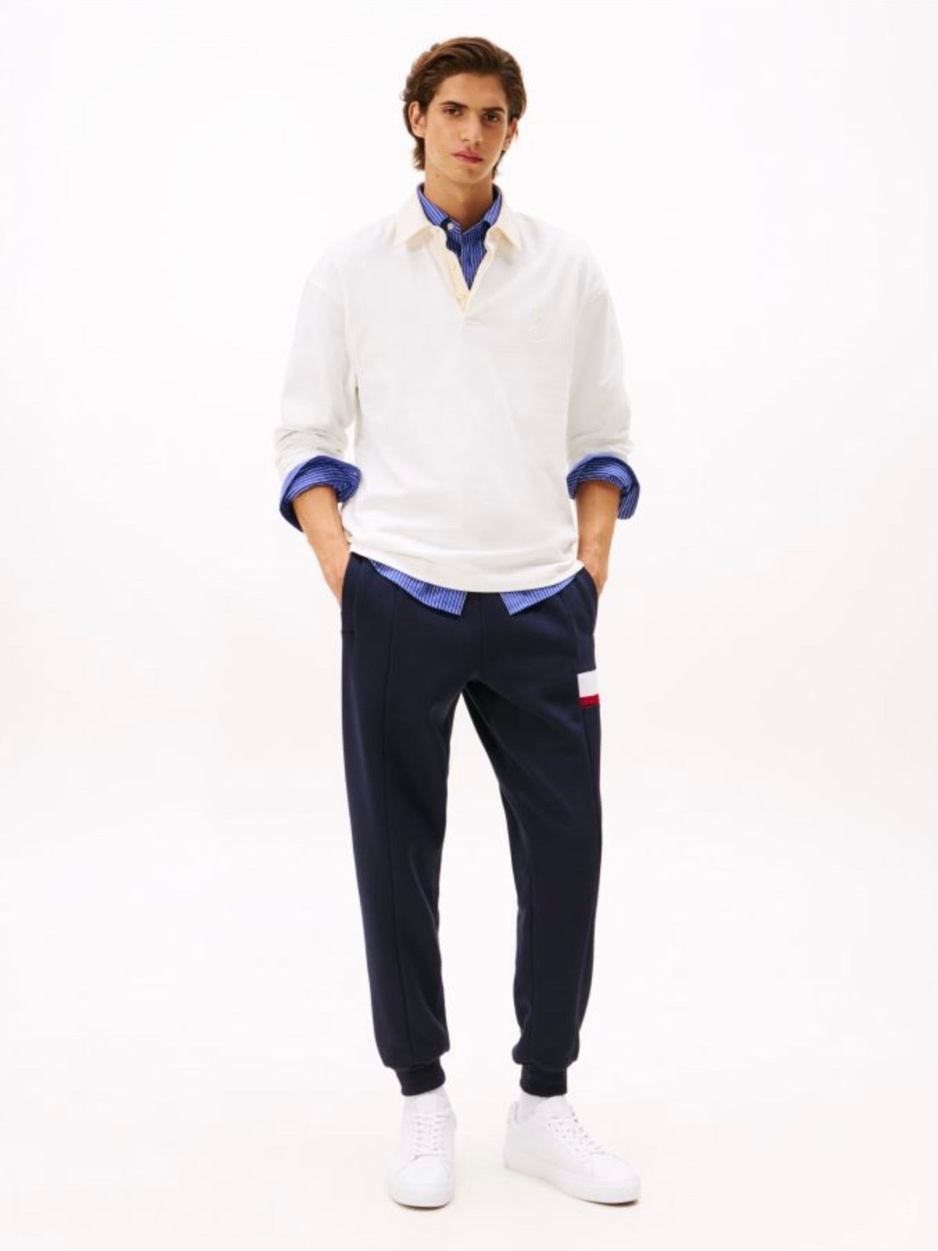 Tommy Hilfiger Colour-Blocked Fleece Cuffed Joggers