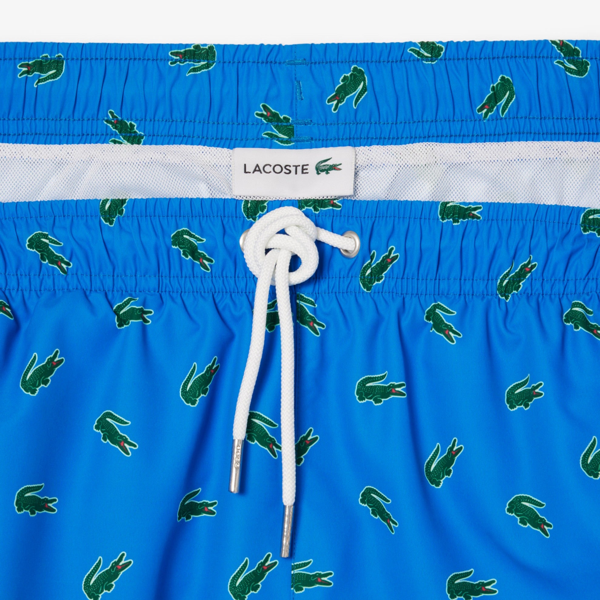 Lacoste Crocodile Print Swim Trunks