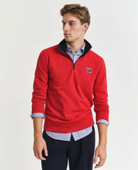 Contrast Half-Zip Sweatshirt