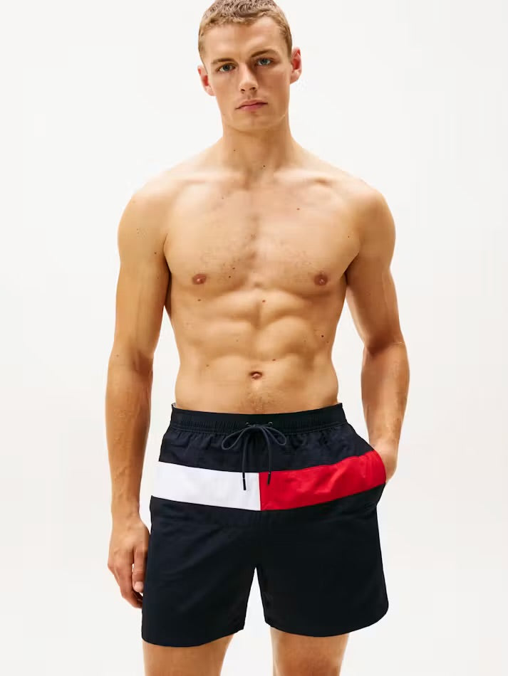 Tommy Hilfiger Flag Mid Length Swim Shorts
