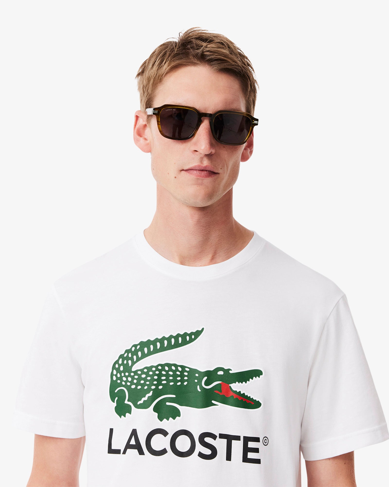Lacoste Men’s Signature Print Cotton T-Shirt