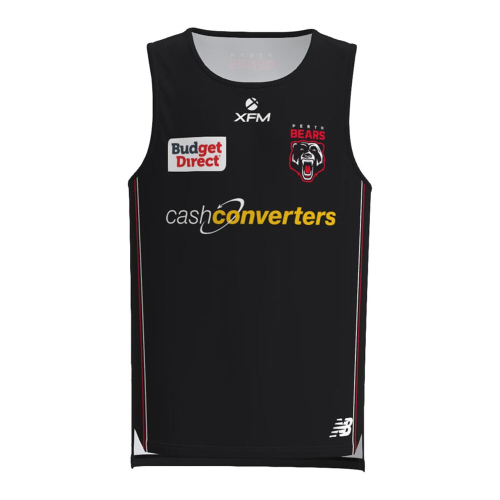 PERTH BEARS MEN'S BLACK TRAINING SINGLET
