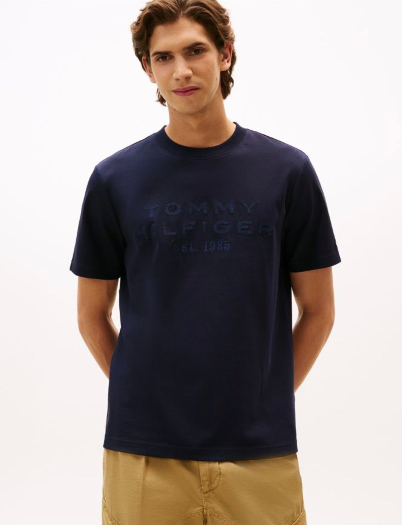Tommy Hilfiger Logo Appliqué Interlock Knit T-Shirt