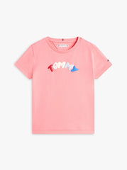 Tommy Hilfiger Textured Logo Jersey Crew Neck T-Shirt