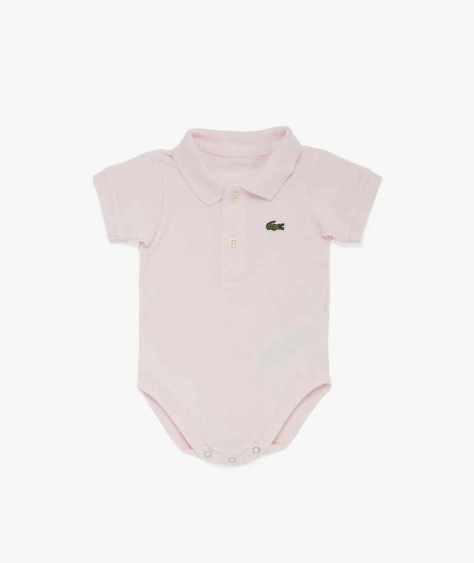 Baby Organic Cotton Piqué Bodysuit In Recycled Cardboard Box Set