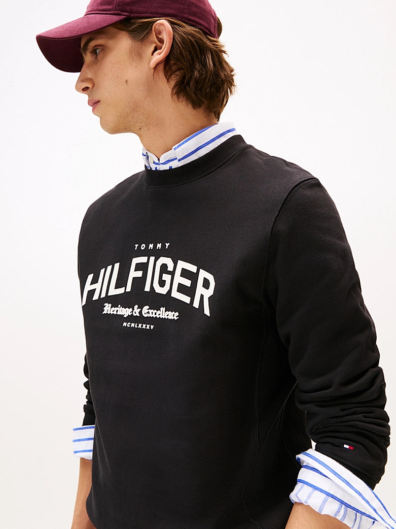 Tommy Hilfiger Arch Logo Terry Crew Neck Sweatshirt