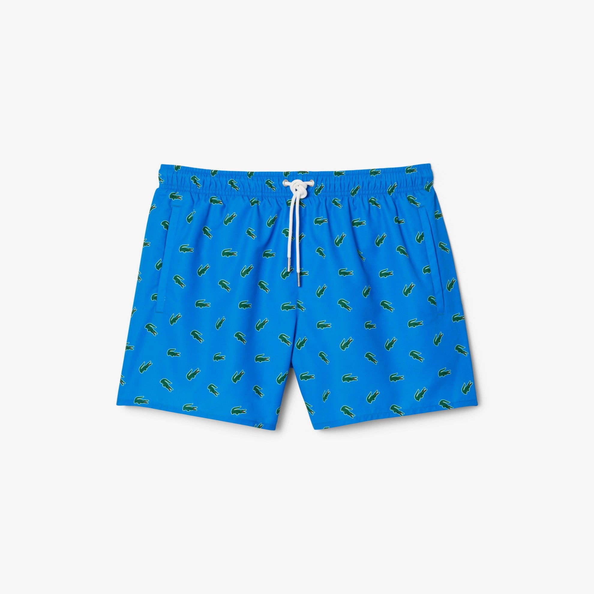 Lacoste Crocodile Print Swim Trunks