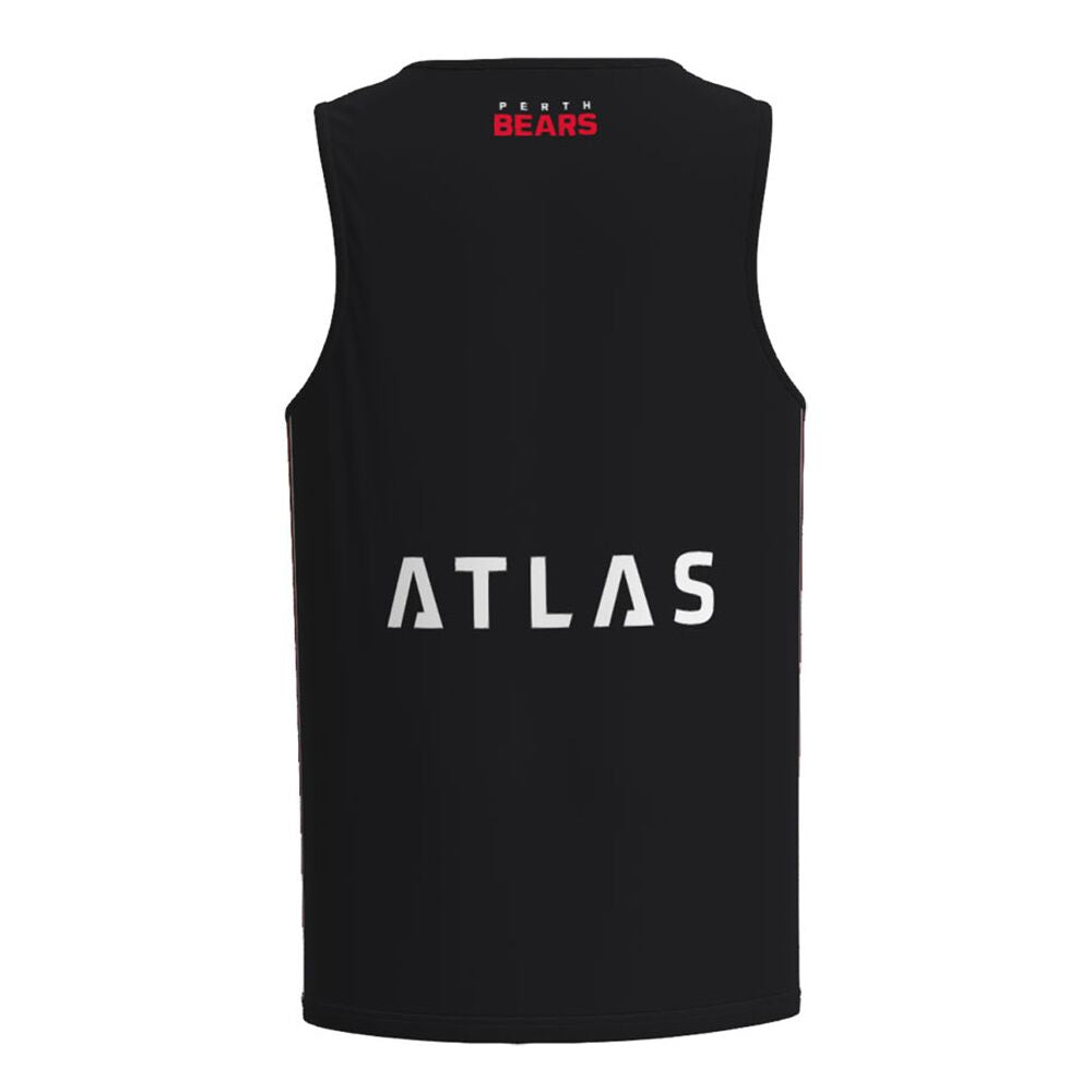 PERTH BEARS MEN'S BLACK TRAINING SINGLET