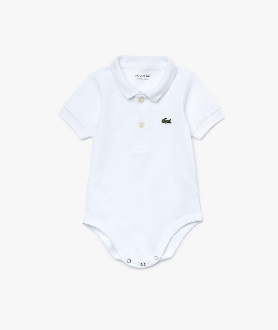 Baby Organic Cotton Piqué Bodysuit In Recycled Cardboard Box Set
