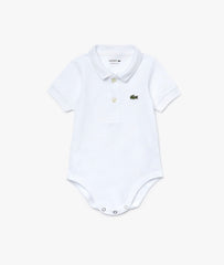 Baby Organic Cotton Piqué Bodysuit In Recycled Cardboard Box Set