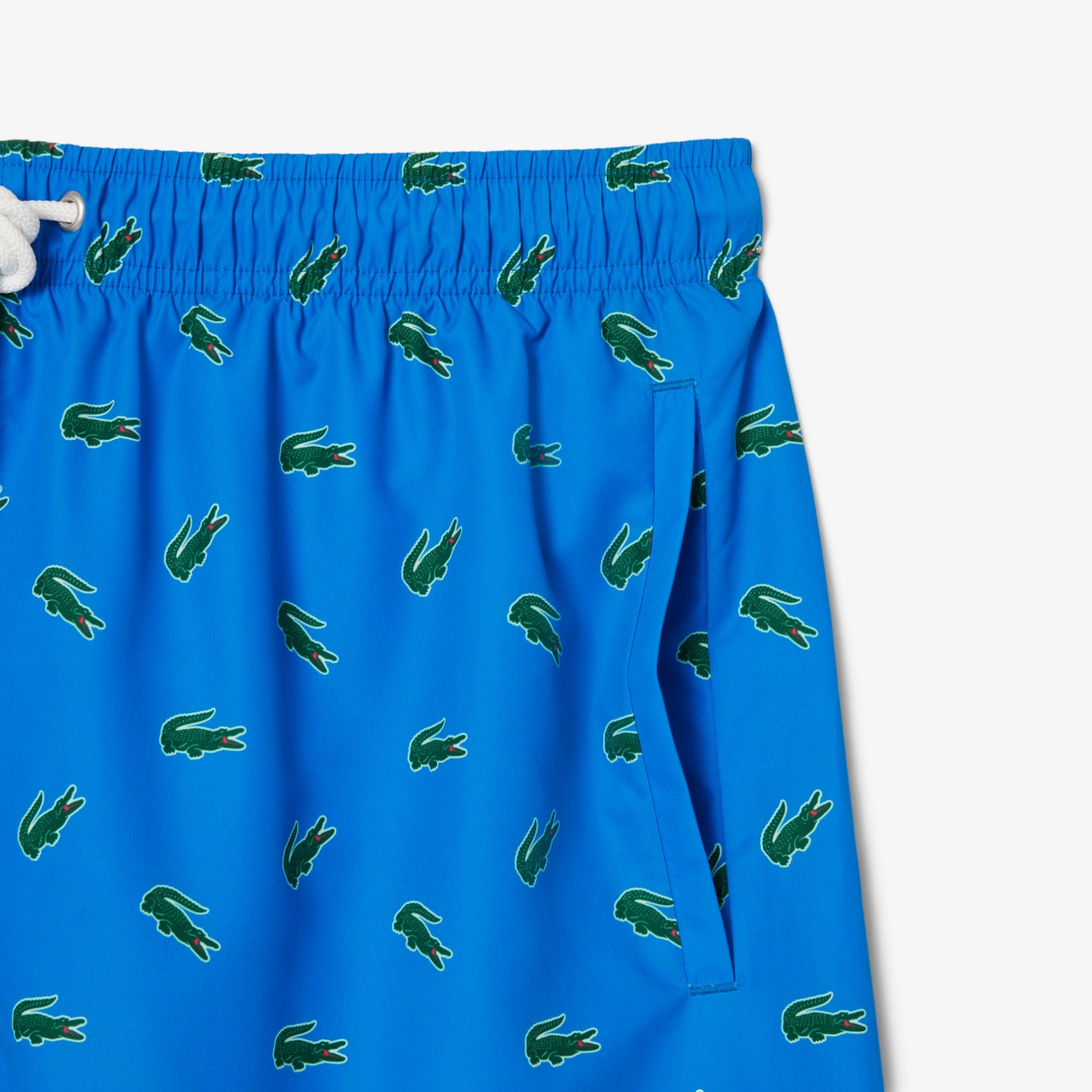 Lacoste Crocodile Print Swim Trunks