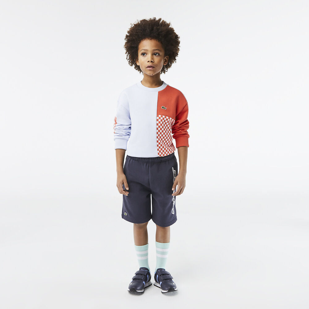 Lacoste Boys Organic Cotton Contrast Branding Shorts