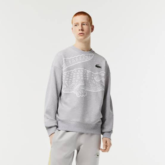Lacoste Big Croc Loose Fit Crew Neck