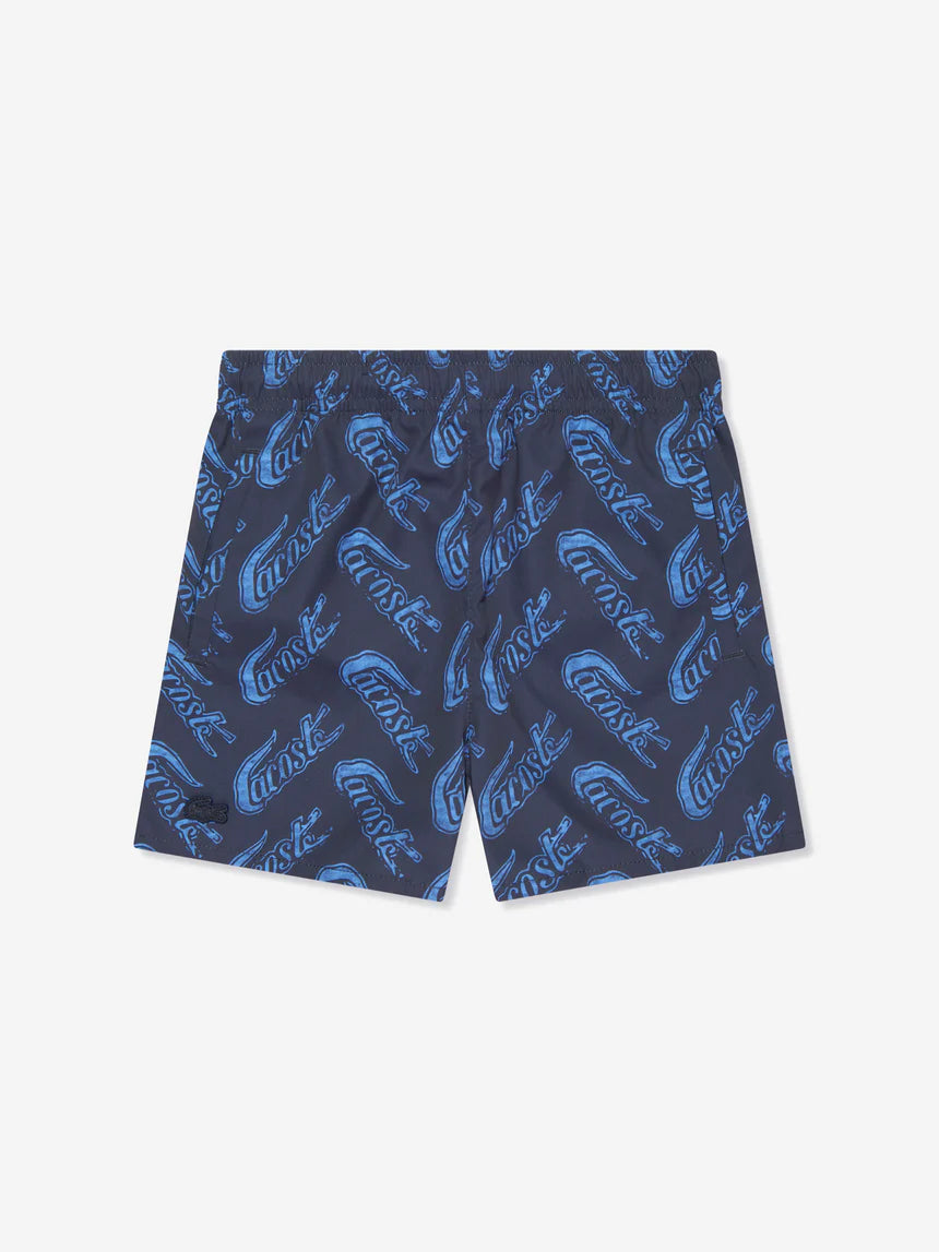 Lacoste Boys Branded Swim Shorts