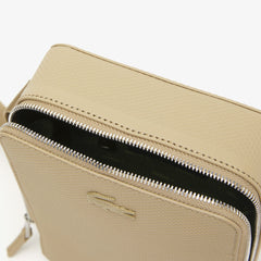 Lacoste Chantaco Matte Stitched Leather Vertical Camera Bag