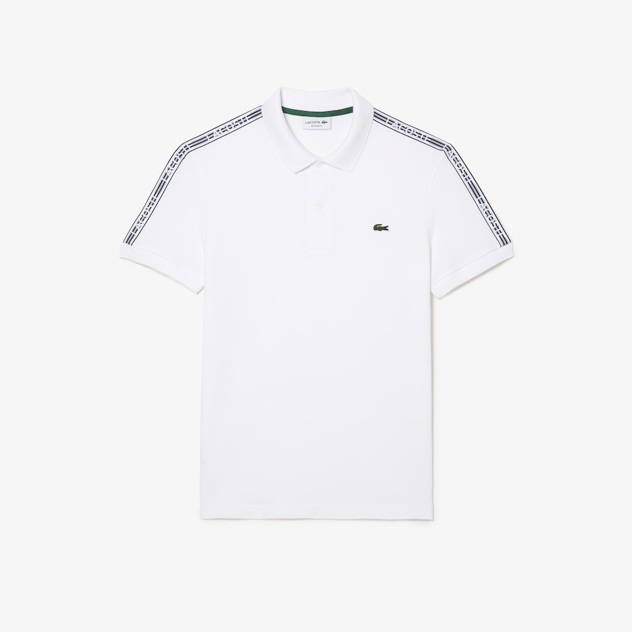 Lacoste Regular Fit Logo Stripe Stretch Cotton Polo Shirt
