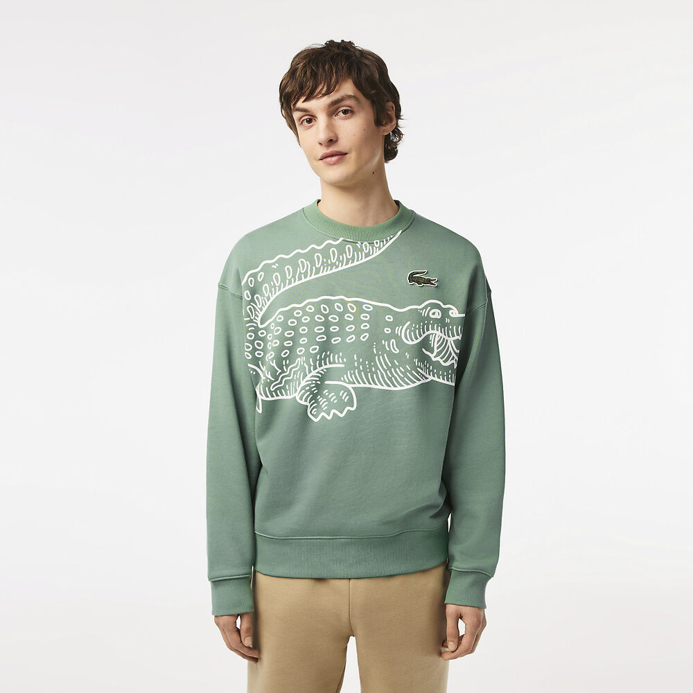 Lacoste Big Croc Loose Fit Crew Neck