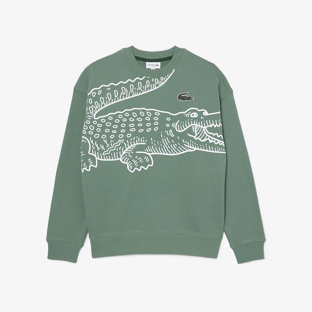 Lacoste Big Croc Loose Fit Crew Neck