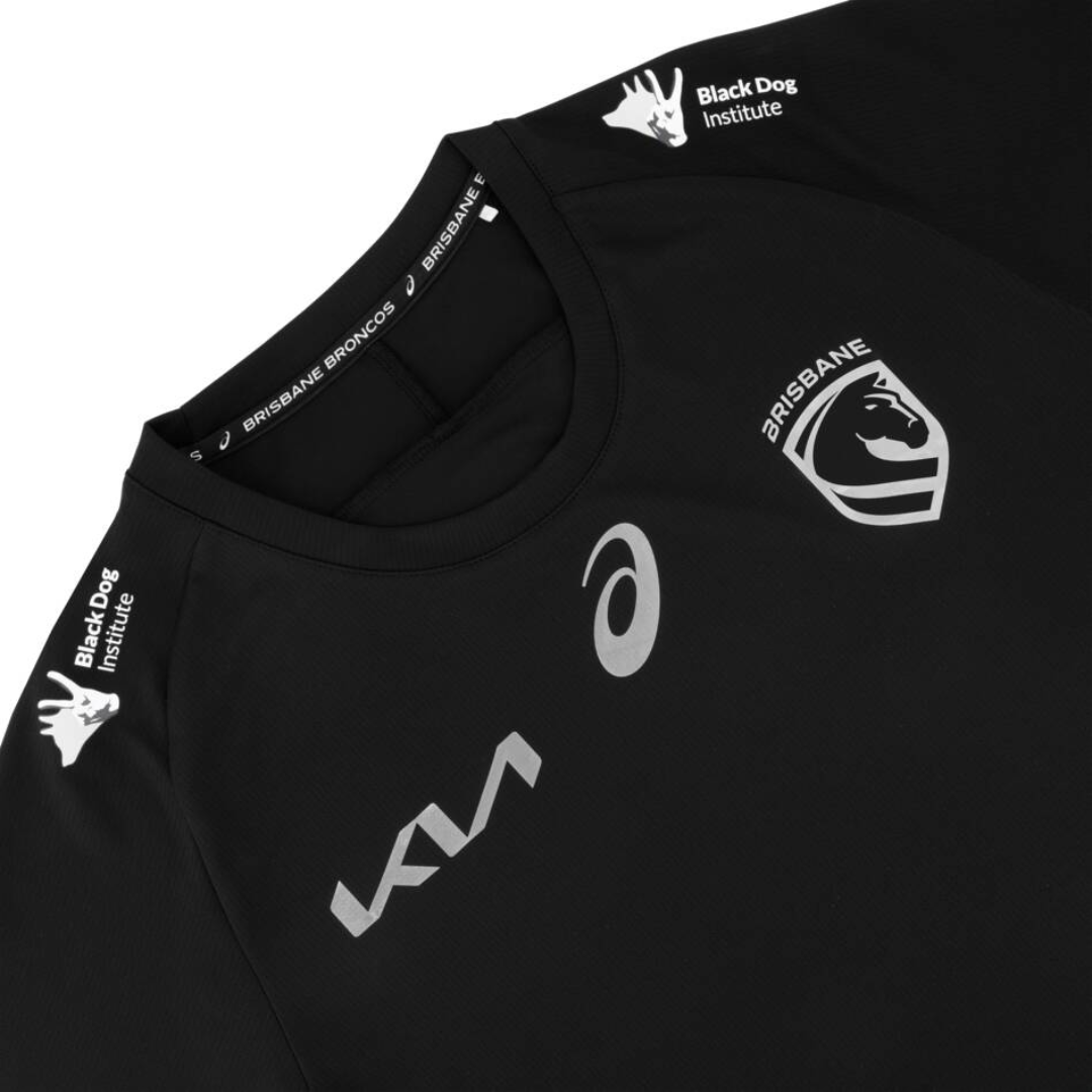 Brisbane Broncos 2026 Mens Black Run Out Tee