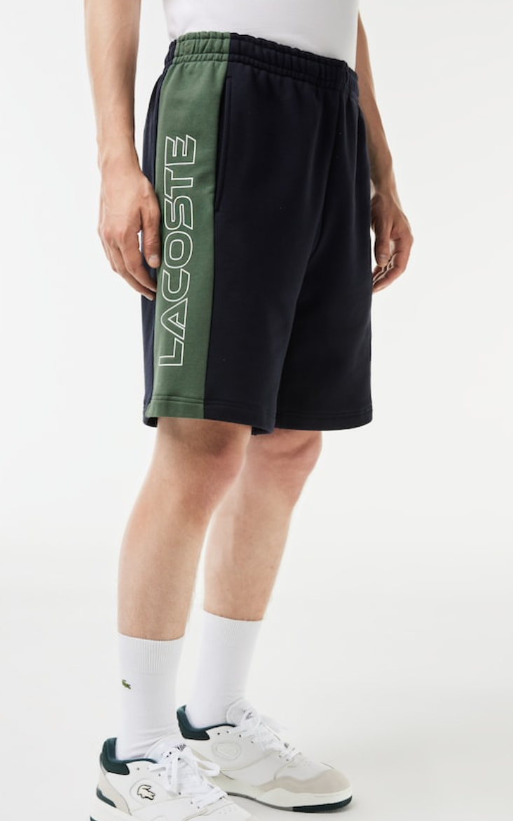 Lacoste Printed Unbrushed Fleece Colourblock Jogger Shorts