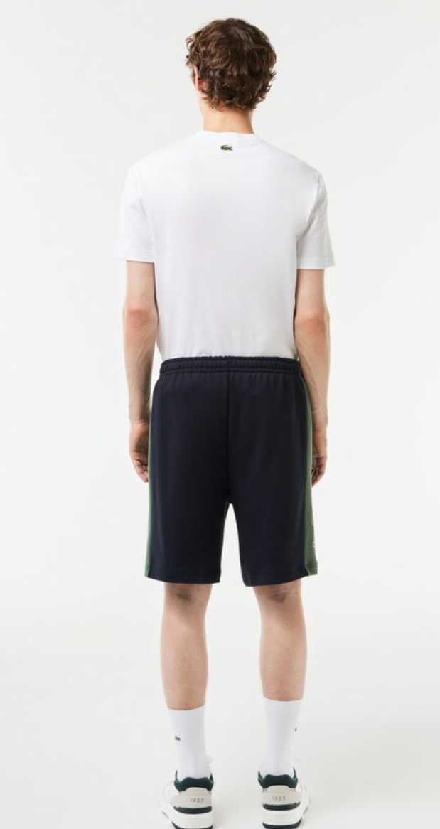 Lacoste Printed Unbrushed Fleece Colourblock Jogger Shorts
