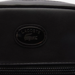 Lacoste Leather Monogram Print Satchel Bag