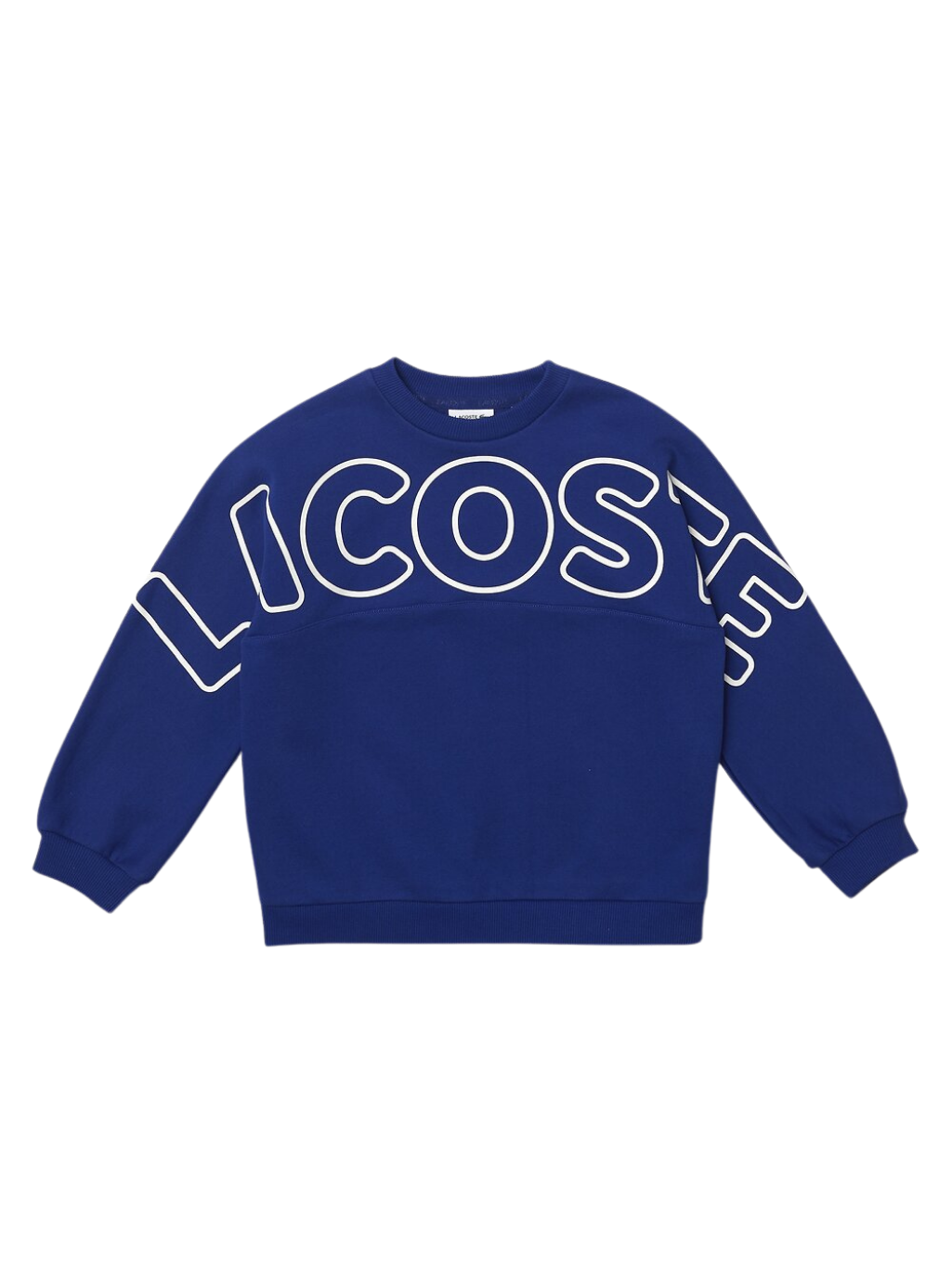 Lacoste Kids Wording Fleece Sweatshirt Blue