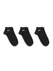 Lacoste 3 Pack Sport Ankle Black