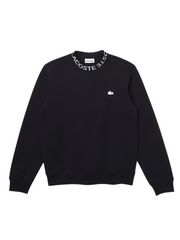 Lacoste Double Face Collar Wording Sweat Abysm Black