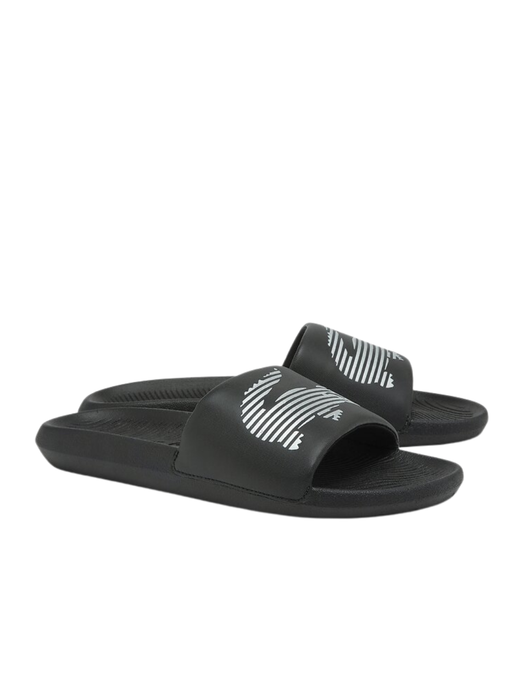 Lacoste Mens Croco Slide  Black/Silver