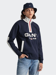 Gant Logo Half Zip Sweatshirt